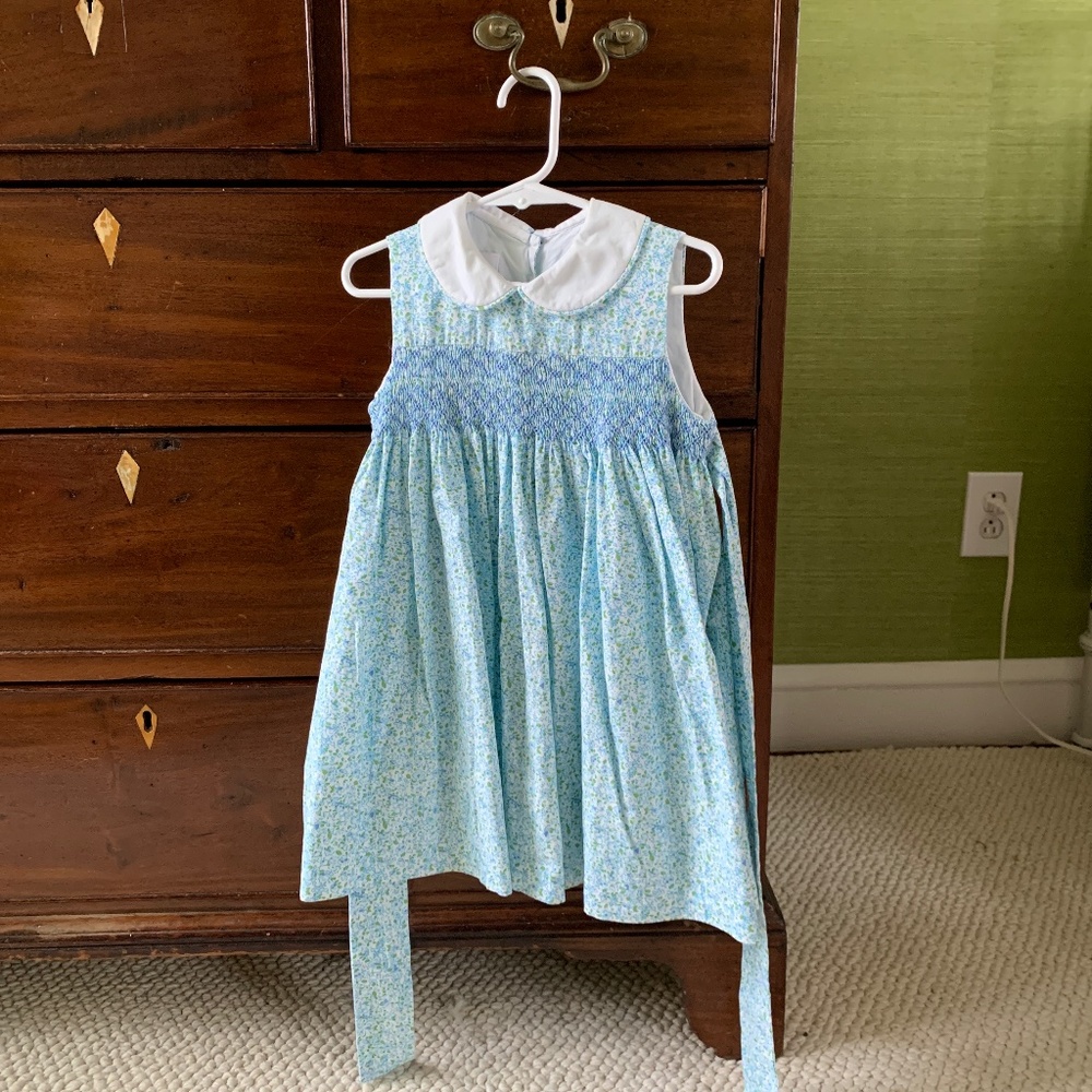 Alice Kathleen blue smocked dress size 3, Easter
